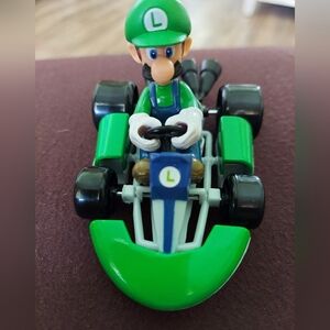 Nintendo Mario Kart Luigi Green Race Car Toy Action Figure, Cake Topper Green